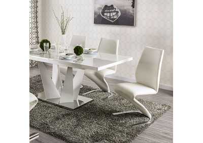 Zain White Dining Table,Furniture of America