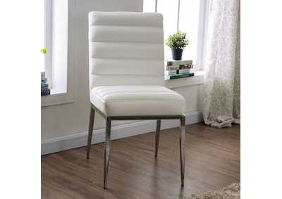 Cilegon White Side Chair [Set of 2],Furniture of America