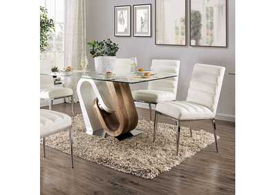 Cilegon White Dining Table,Furniture of America
