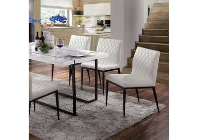 Alisha White Dining Table,Furniture of America