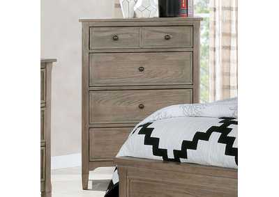 Vevey Wire-Brushed Warm Gray Chest,Furniture of America