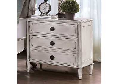 Esther Antique White Night Stand,Furniture of America