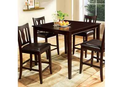 West Creek Espresso 5 Piece Counter Height Table Set,Furniture of America