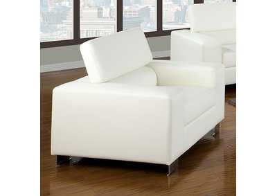 Makri White Chair,Furniture of America