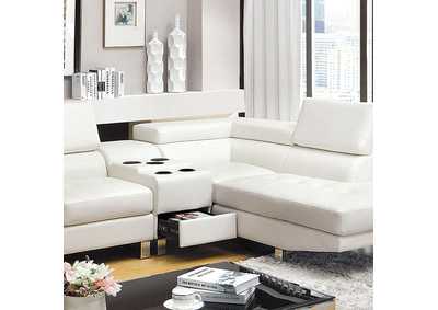Kemina White Sectional,Furniture of America