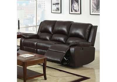 Oxford Rustic Dark Brown Sofa,Furniture of America