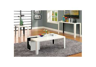 Rheinhardt White Sofa Table,Furniture of America
