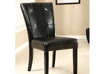 Marion Black Side Chair [Set of 2],Furniture of America