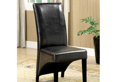 Madison Black Side Chair [Set of 2],Furniture of America