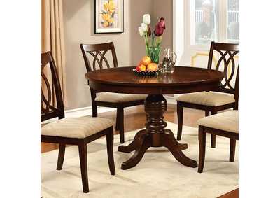 Carlisle Brown Cherry Round Dining Table,Furniture of America