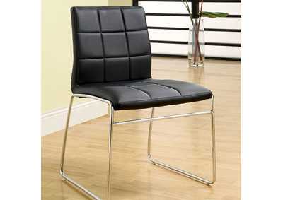 Kona Black Side Chair [Set of 2],Furniture of America
