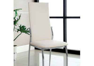 Kalawao White Side Chair [Set of 2],Furniture of America