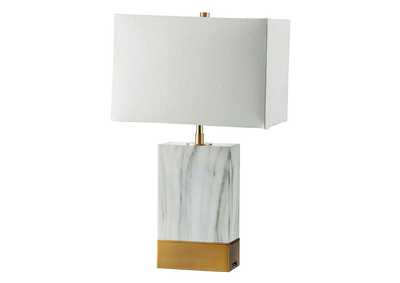 Faith White Table Lamp