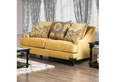 Viscontti Gold Loveseat,Furniture of America