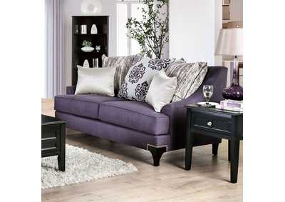 Sisseton Purple Loveseat,Furniture of America