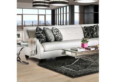 Betria Silver Sectional,Furniture of America