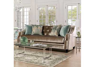 Elicia Champagne Sofa,Furniture of America