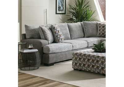 Alannah Light Gray Sectional,Furniture of America