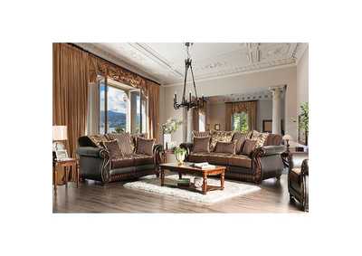 Franklin Dark Brown Sofa,Furniture of America