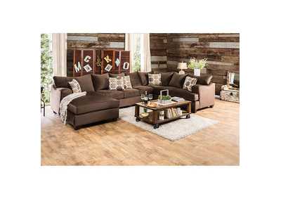 Wessington Chocolate Sectional,Furniture of America