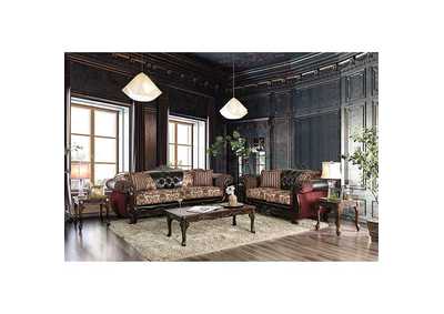 Quirino Burgundy Sofa,Furniture of America