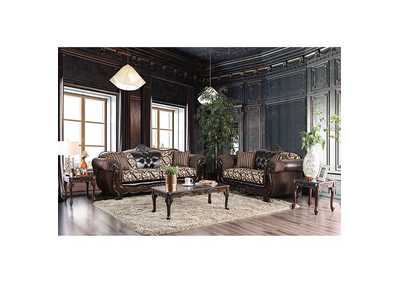 Quirino Light Brown Sofa,Furniture of America