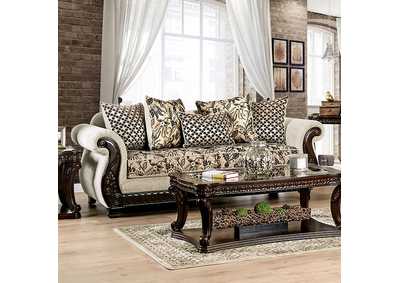 Caldiran Beige Sofa,Furniture of America