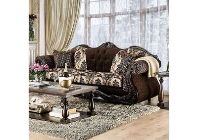 Ronja Dark Brown Sofa,Furniture of America