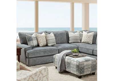 Eastleigh Blue Sectional,Furniture of America