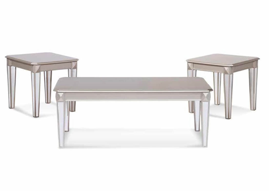 Silver 3 Pack Table Set,Furniture World Distributors
