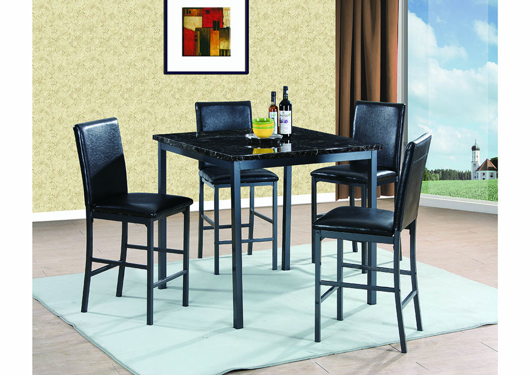 Black Metal Dinette Side Chair (Set of 2),Furniture World Distributors