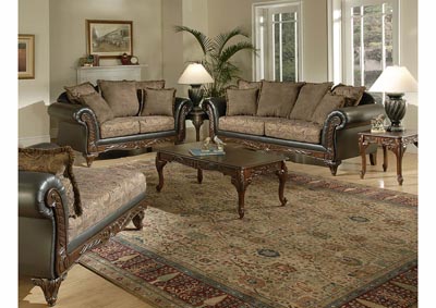 Image for Chocolate Paisley Loveseat
