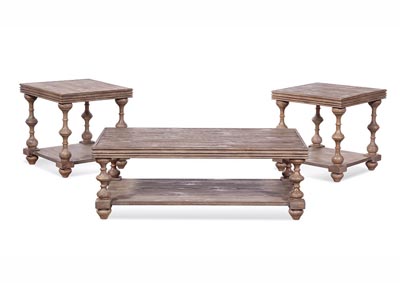 Image for Washed Oak Coffee Table & 2 Ends