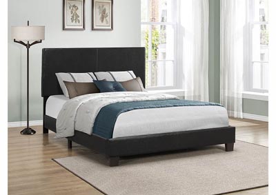 Image for Black Upholstered Twin Bed