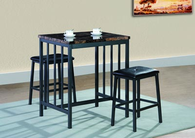 Image for Brown Counter Height Table w/2 Stools