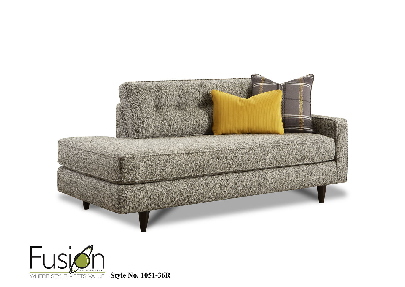 Rocksalt Domino (Revolution) Rocksalt Domino Sofa/Chaise,Fusion Furniture Inc