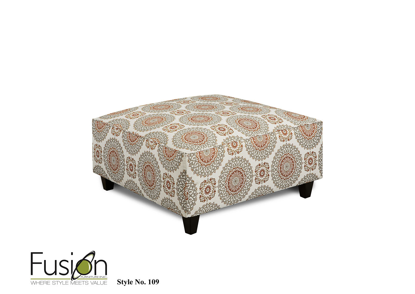 Turino Sisal (Revolution) Nomad Cocktail Ottoman,Fusion Furniture Inc