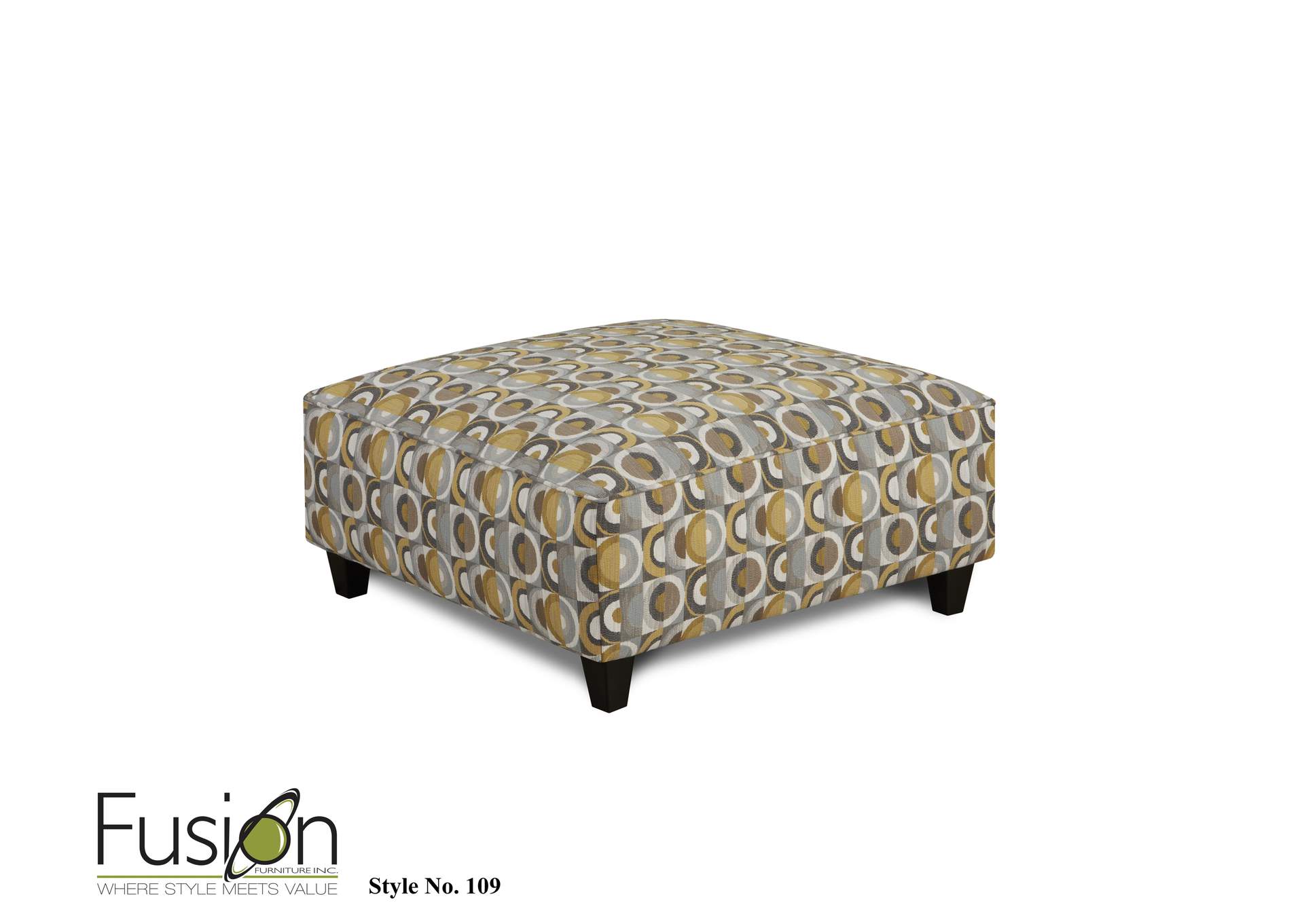 Dillist Mica Macon Galaxy Cocktail Ottoman,Fusion Furniture Inc