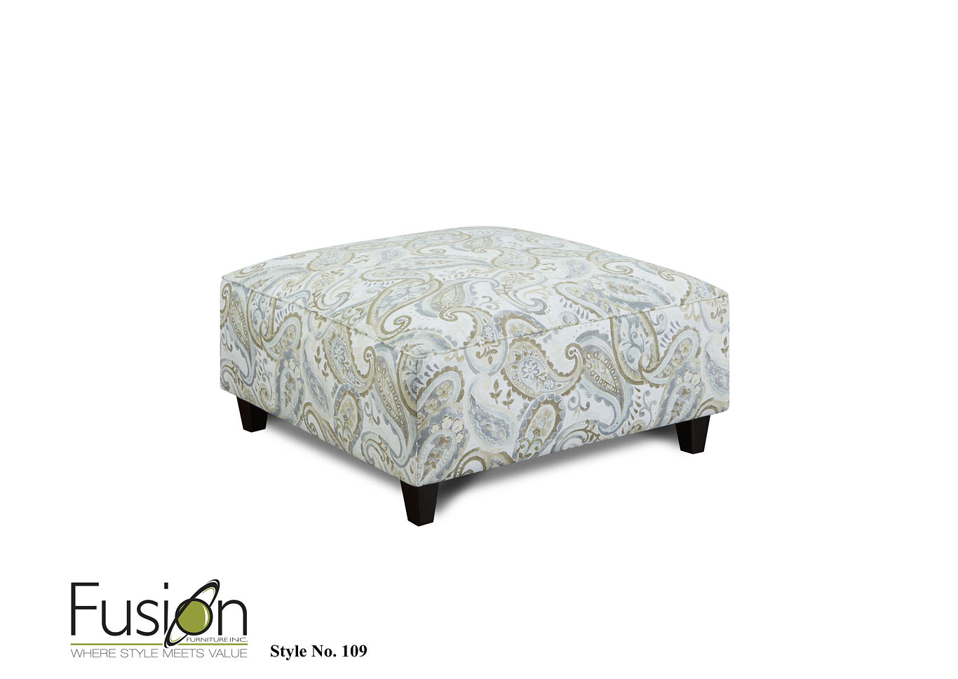 Bongo Camel (Revolution) Piper River Rock Cocktail Ottoman,Fusion Furniture Inc