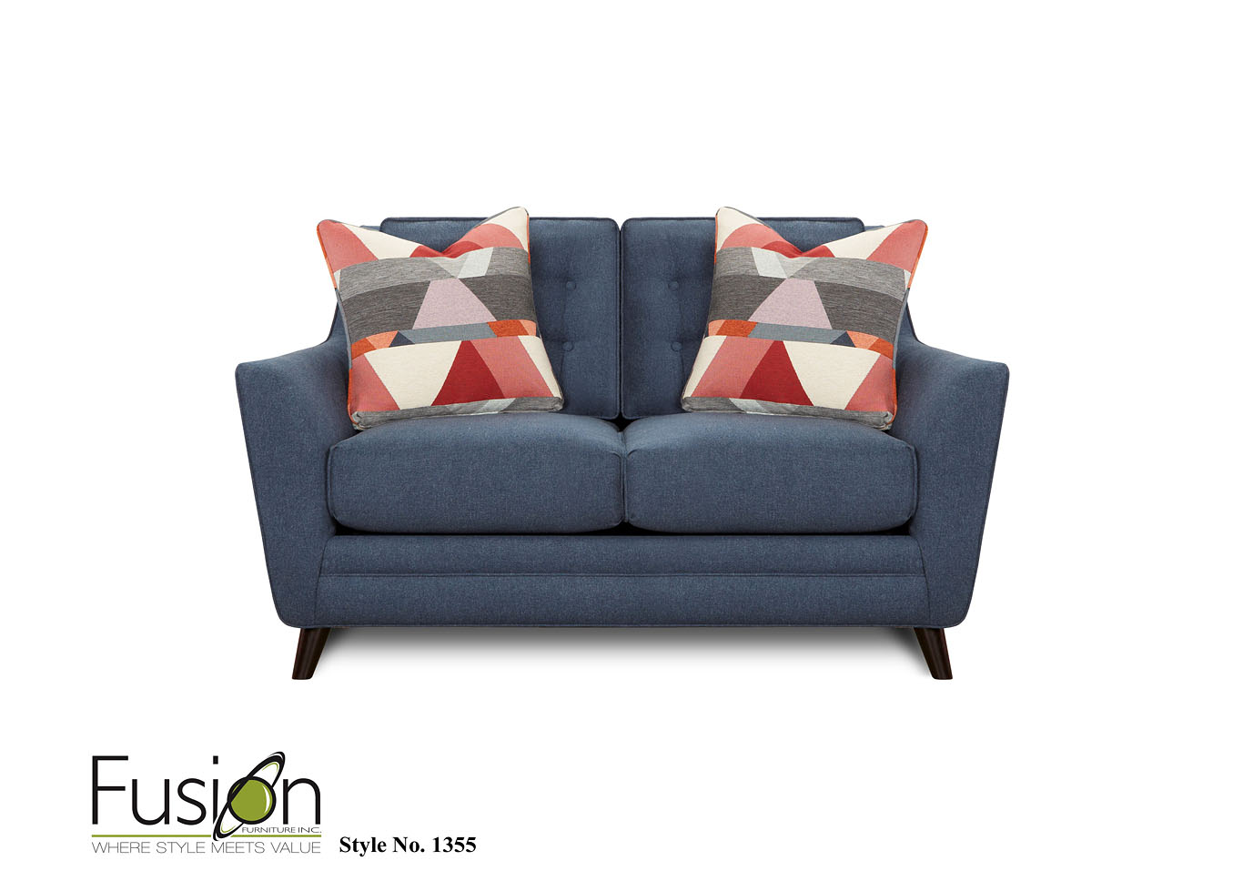 Faithful Indigo Faithful Indigo Loveseat,Fusion Furniture Inc