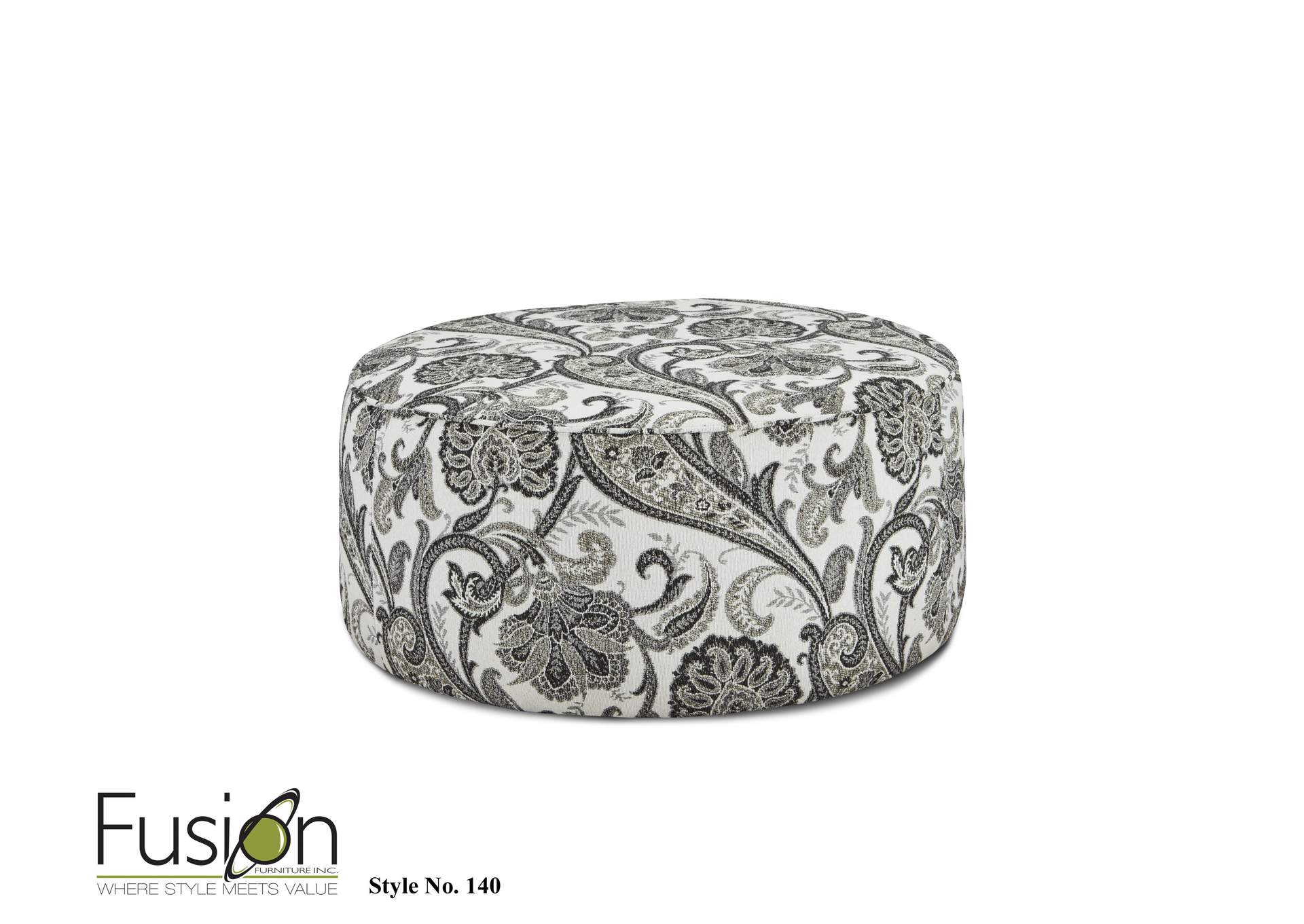Shadowfax Dove (Revolution) Delta Cocktail Ottoman,Fusion Furniture Inc