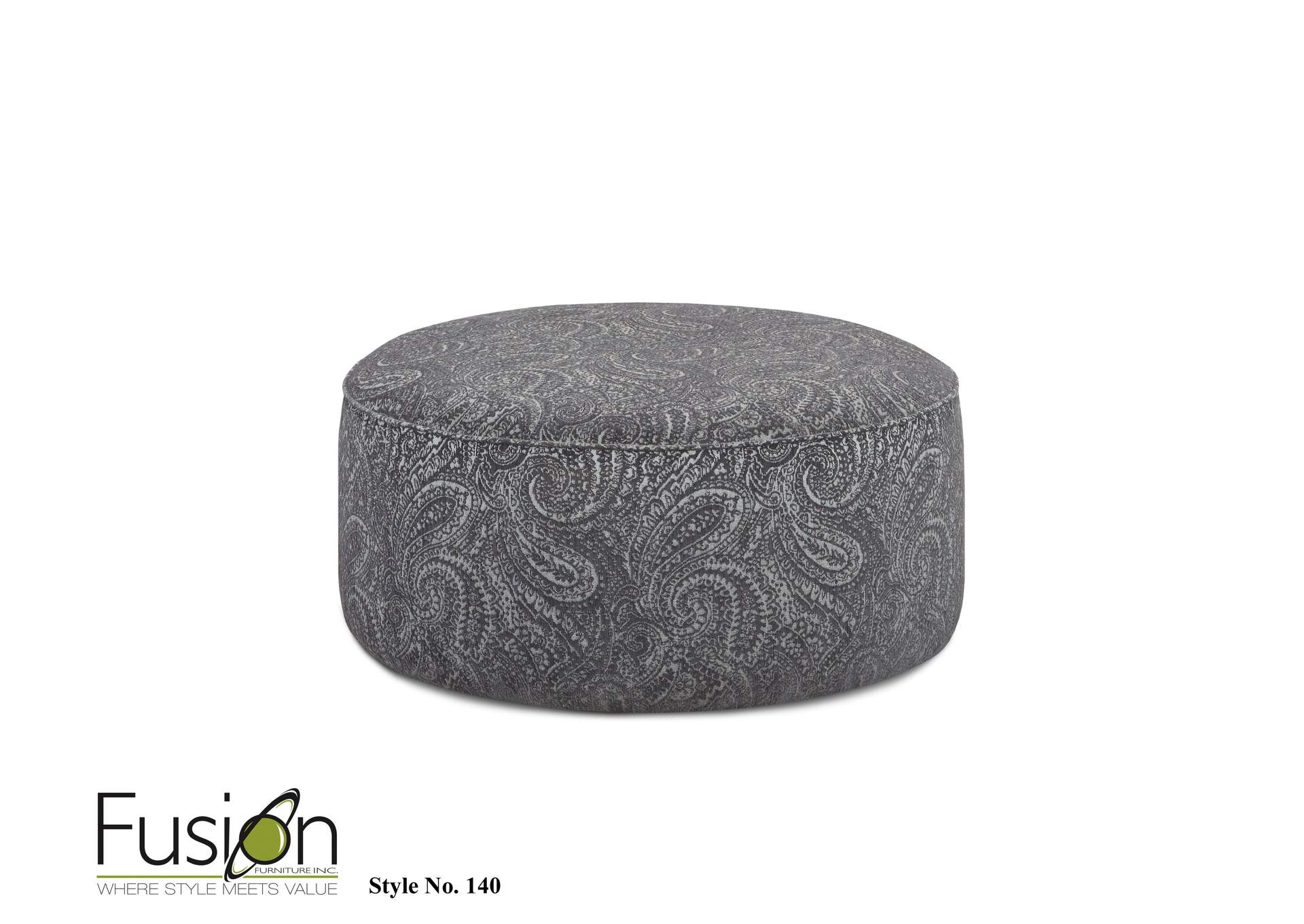 Sweater Bone (Revolution) Bono Cobalt Cocktail Ottoman,Fusion Furniture Inc