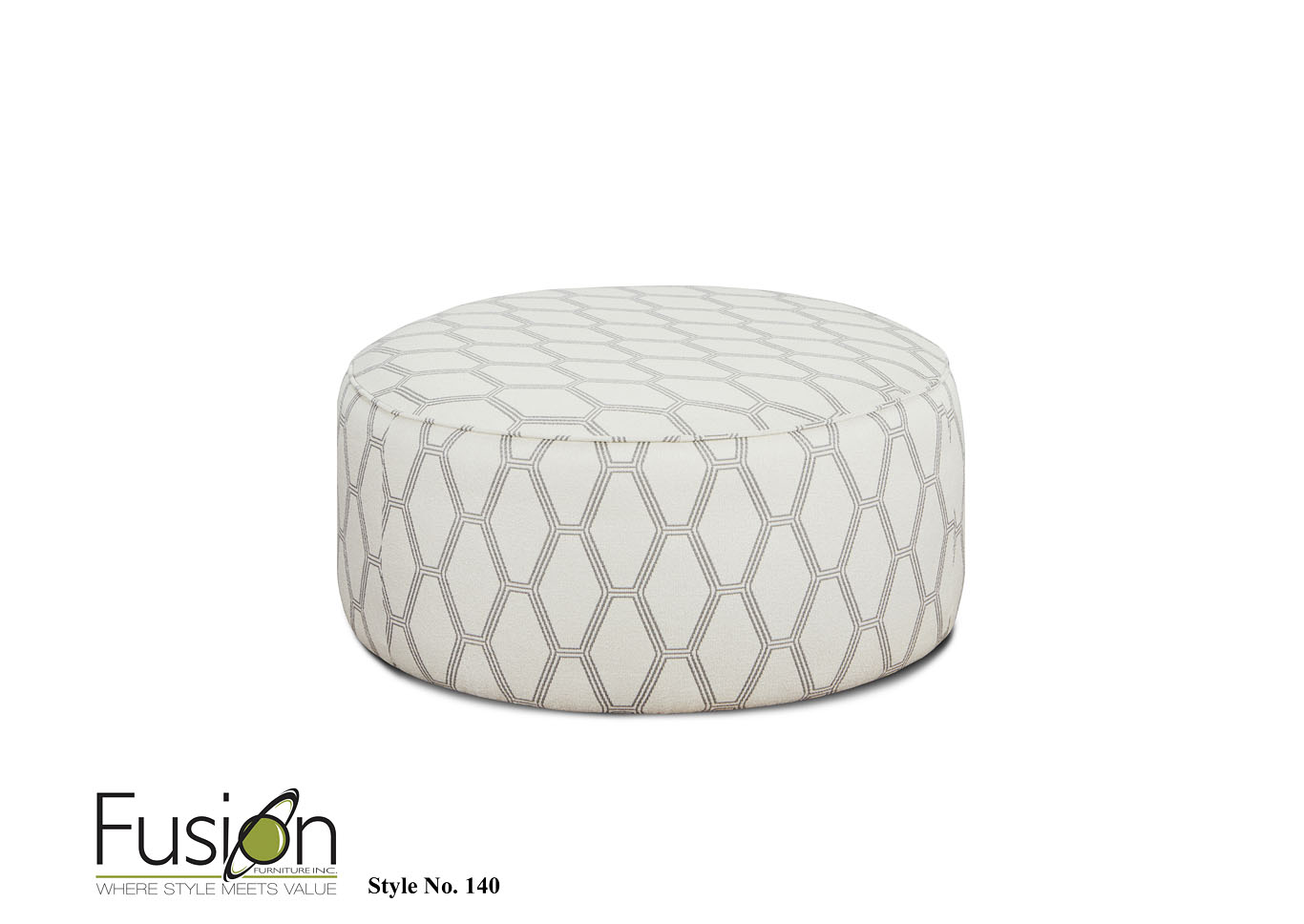 Braxton Fog Nectar Ash Cocktail Ottoman,Fusion Furniture Inc