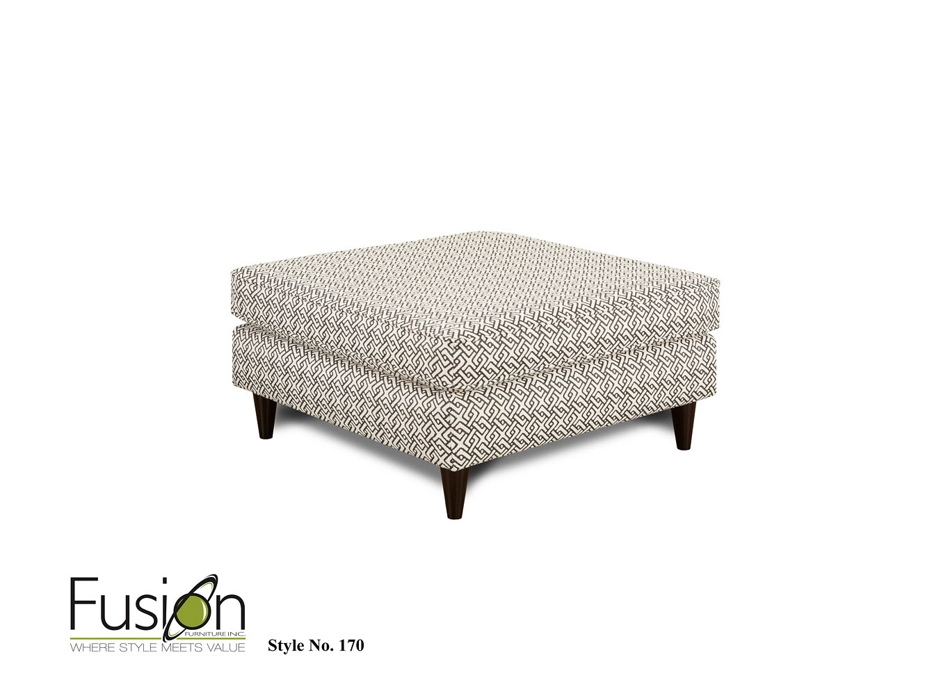 Studio Metal (Revolution) Swirl Cocktail Ottoman,Fusion Furniture Inc