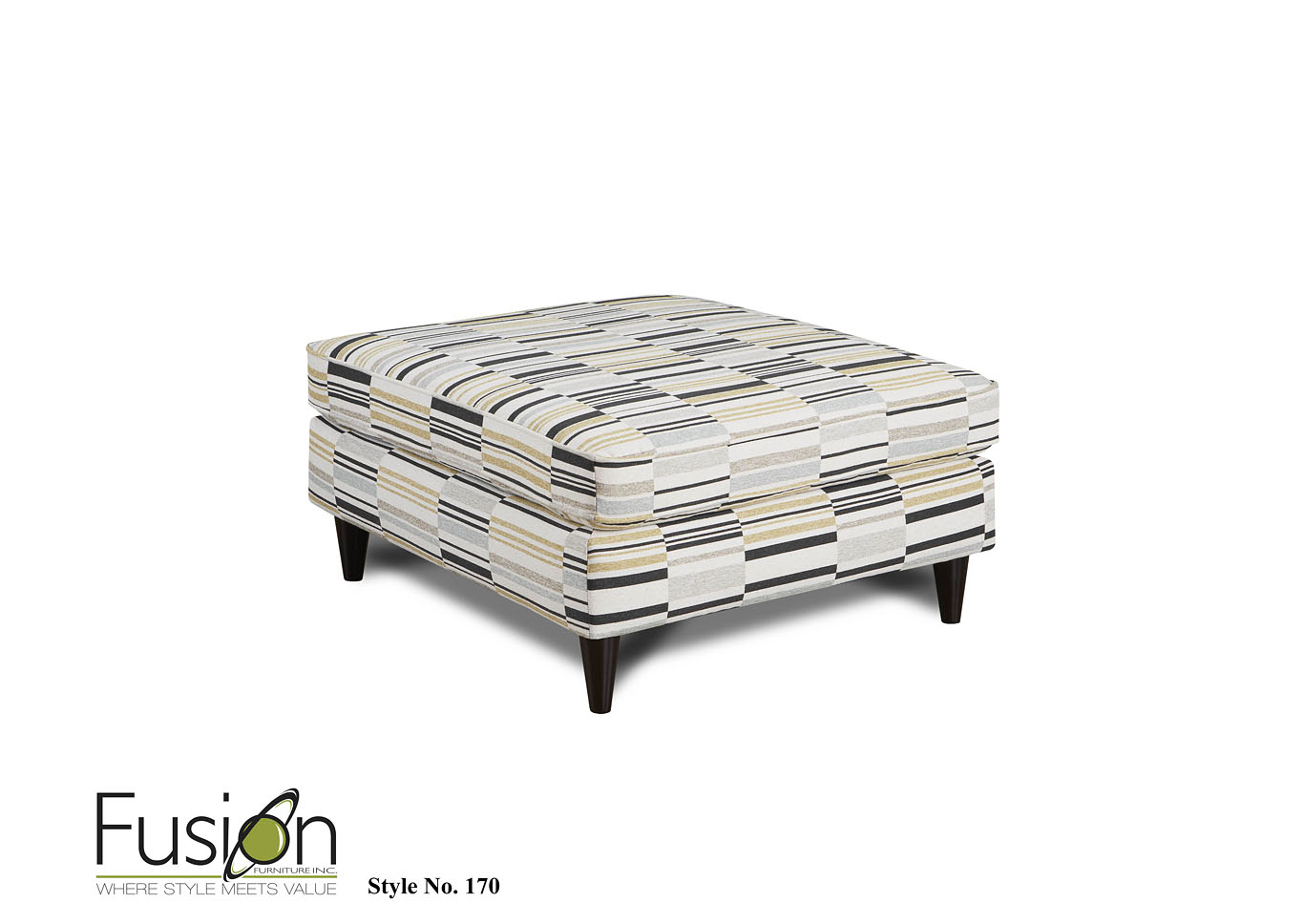 Deauville Stone Talley Mineral Cocktail Ottoman,Fusion Furniture Inc
