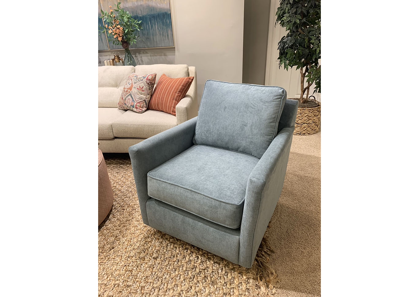 Baja Natural Composure Serenity Swivel Glider Chair,Fusion Furniture Inc