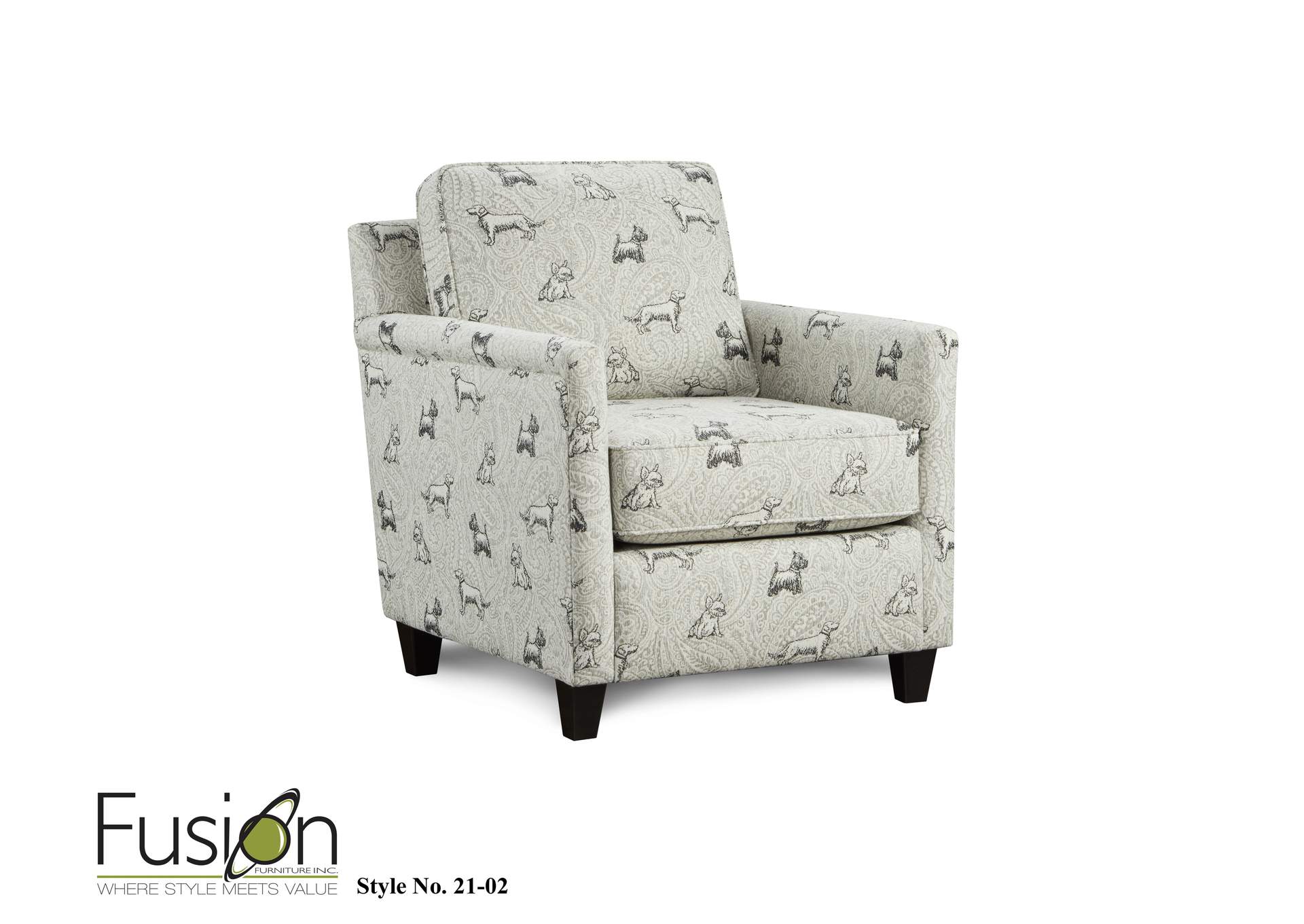 Homecoming Stone (Revolution) Biscuit Iron Chair,Fusion Furniture Inc
