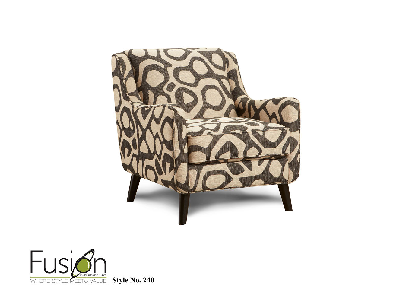 Sullivan Cigar Atomic Brindle Accent Chair,Fusion Furniture Inc