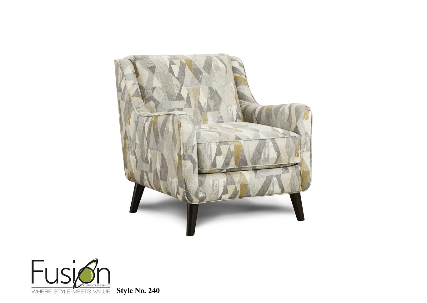 Braxton Ivory Flipside Spring Accent Chair,Fusion Furniture Inc