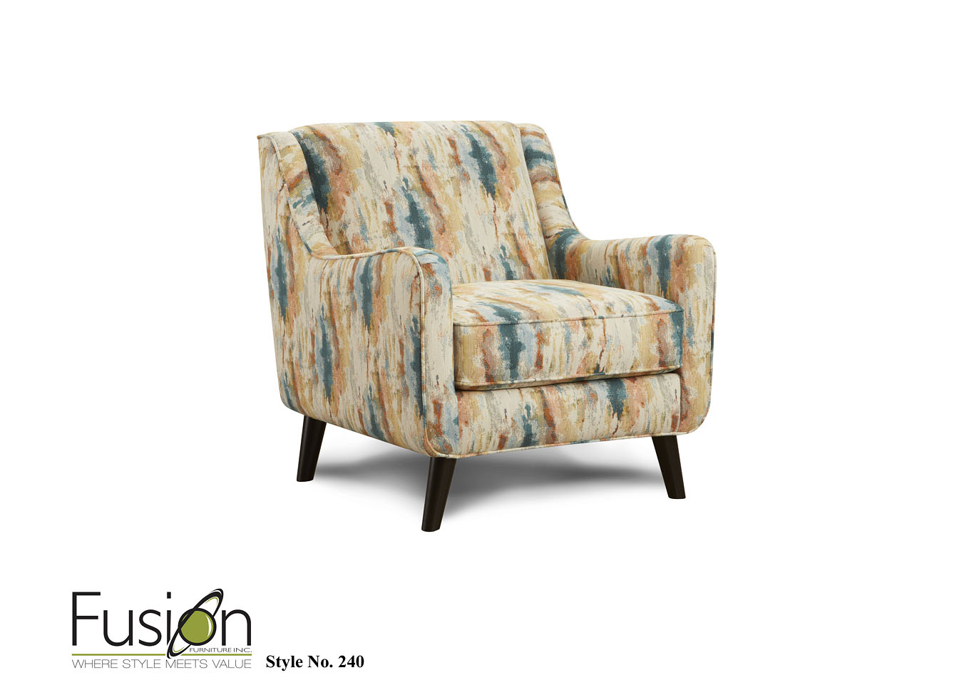 Rocksalt Grain (Revolution) Masterpiece Turmeric Accent Chair,Fusion Furniture Inc